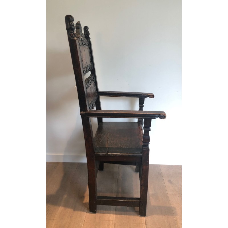 Suite Fauteuil et Chaises Noyer, Renaissance Italienne, XVIIe Siècle | Maison BARROIS