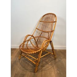 Paire de Fauteuils Rotin, Mid-Century Modern, France vers 1950 | Maison BARROIS