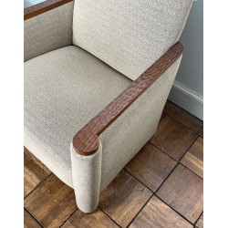 Paire de Fauteuils Bois à la Gouge, Style Brutaliste, France vers 1980 | Maison BARROIS