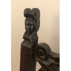 Suite Fauteuil et Chaises Noyer, Renaissance Italienne, XVIIe Siècle | Maison BARROIS