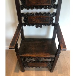 Italian Renaissance Walnut Armchair and Chairs, Suite, 17th Century | Maison BARROIS