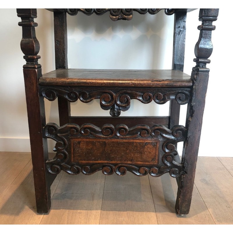 Suite Fauteuil et Chaises Noyer, Renaissance Italienne, XVIIe Siècle | Maison BARROIS