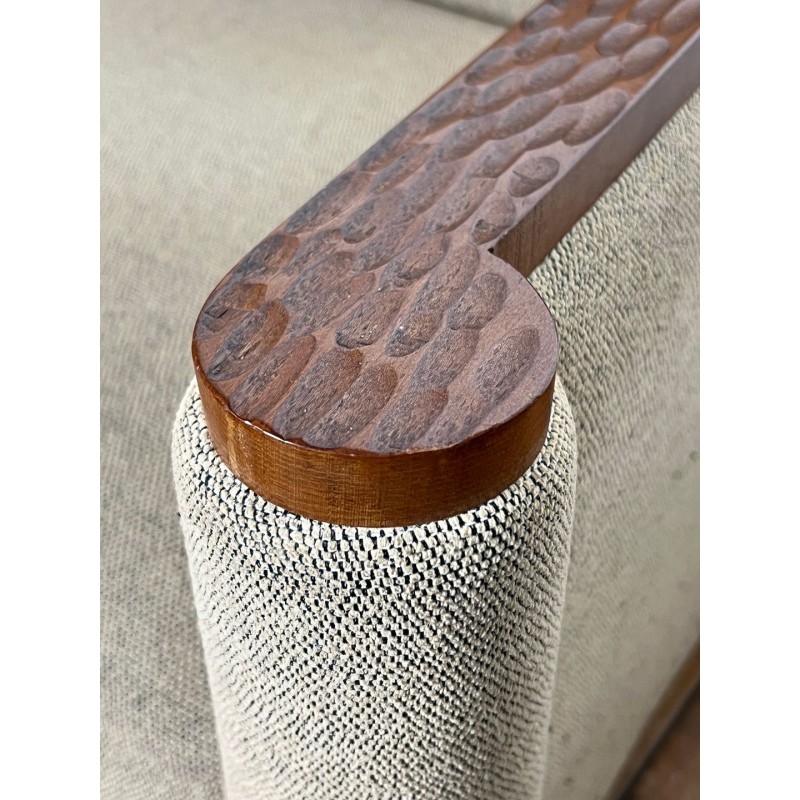 Paire de Fauteuils Bois à la Gouge, Style Brutaliste, France vers 1980 | Maison BARROIS