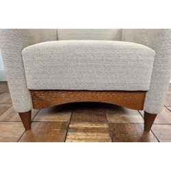 Pair of Gouged Wood Armchairs, Brutalist Style, French circa 1980 | Maison BARROIS