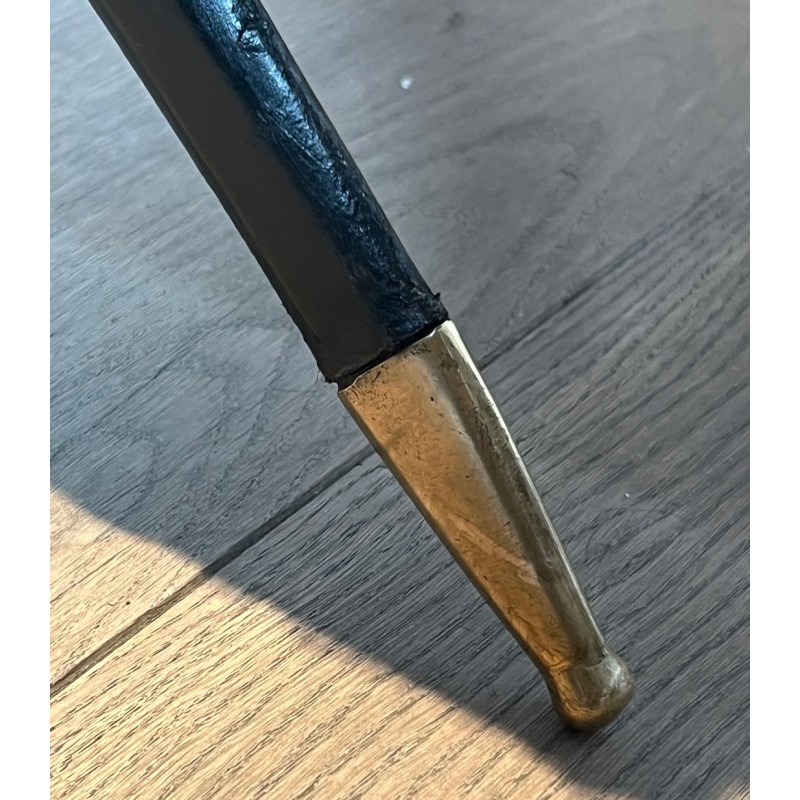 Tabouret Curule Épées Croisées Bronze, Cuir Rouge, France vers 1900 | Maison BARROIS