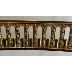 Paire de Chaises Néoclassiques Laiton, Velours Bleu Roi, Maison Jansen, v. 1940