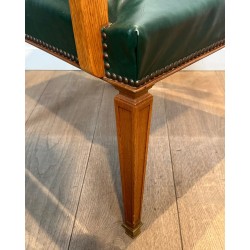 Art Déco Oak and Leather Armchairs, De Coene Frères, Belgian circa 1935 | Maison BARROIS