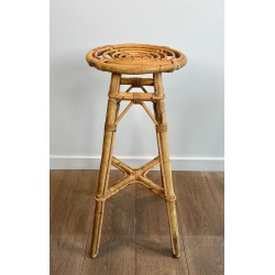 Suite de Quatre Tabourets de Bar en Rotin, Mid-Century Modern, v. 1970