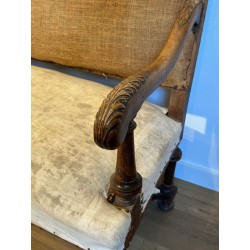 High-Backed Walnut Sofa, Louis XIII Style, French Work, circa 1880