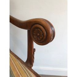 Mahogany Office Armchair English Regency Swan-Neck circa 1830