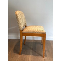 Pair Art Déco Sycamore Chairs French Work circa 1930