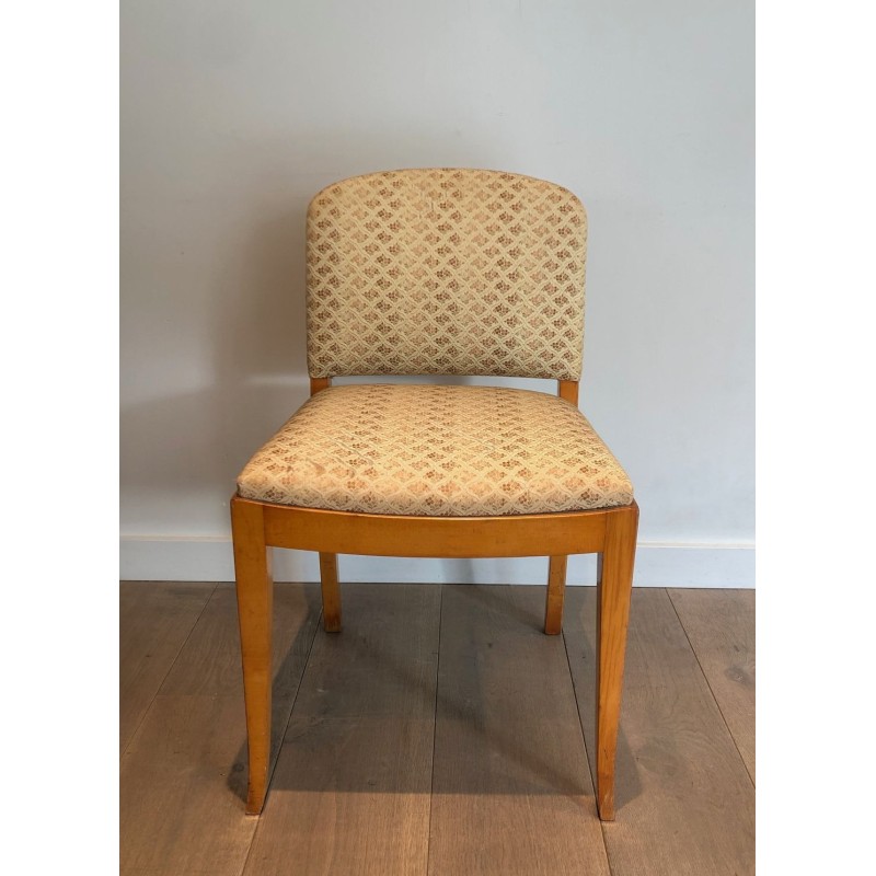 Paire Chaises Art Déco Sycomore Travail Français 1930