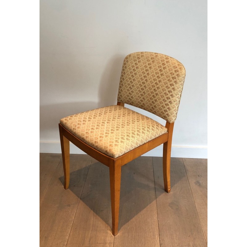 Paire Chaises Art Déco Sycomore Travail Français 1930