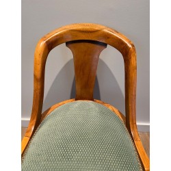 Suite Six Chaises Gondoles Noyer Art Déco France 1930