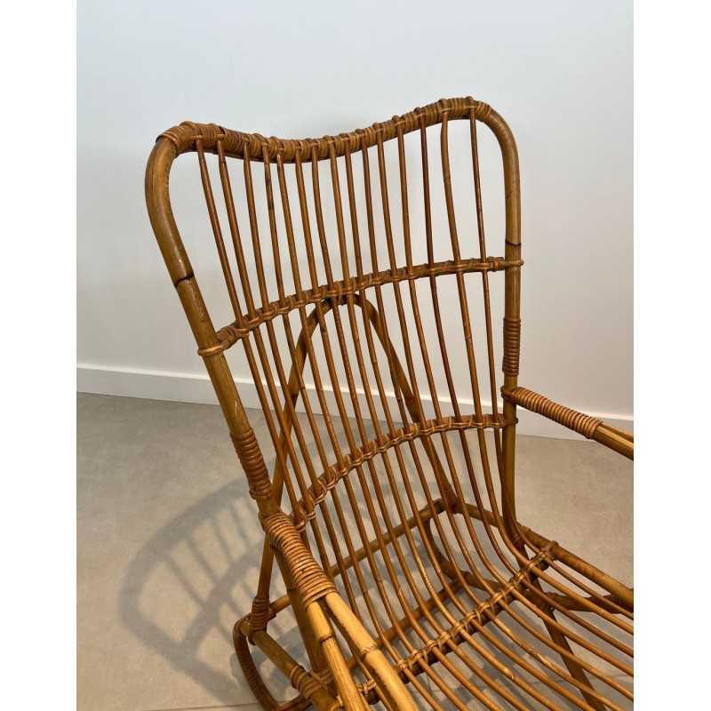 Paire de Fauteuils Design en Rotin