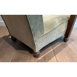 Important Fauteuil Brutaliste Goût Dudouyt France 1945