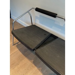 Design Sofa System Chrome Black Rubber French 1970