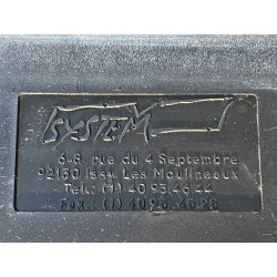 Canapé Design System Chrome Caoutchouc Noir France 1970