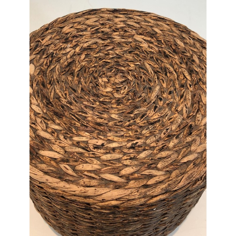 Small Rope Stool Style Audoux-Minet French 1950