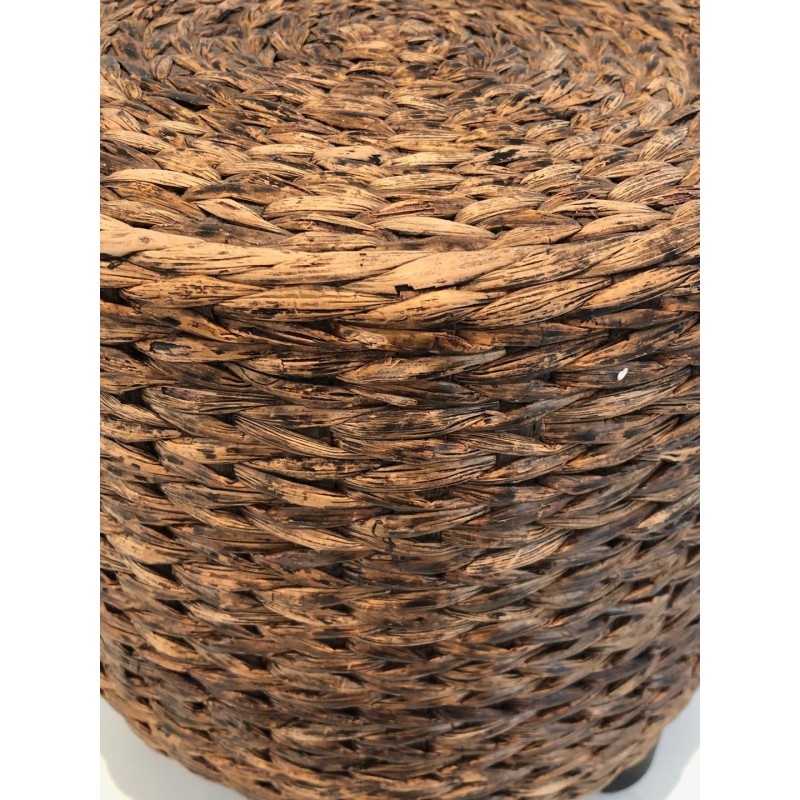 Petit Tabouret Corde Style Audoux-Minet France 1950