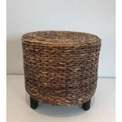 Petit Tabouret Corde Style Audoux-Minet France 1950