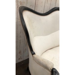 Napoleon III Ebonized Wood Sofa, To Reupholster | Maison BARROIS