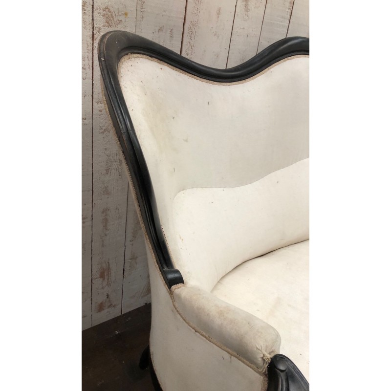 Napoleon III Ebonized Wood Sofa, To Reupholster | Maison BARROIS
