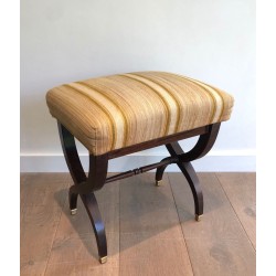 Neoclassical Mahogany Stool, French Work, circa 1950 | Maison BARROIS