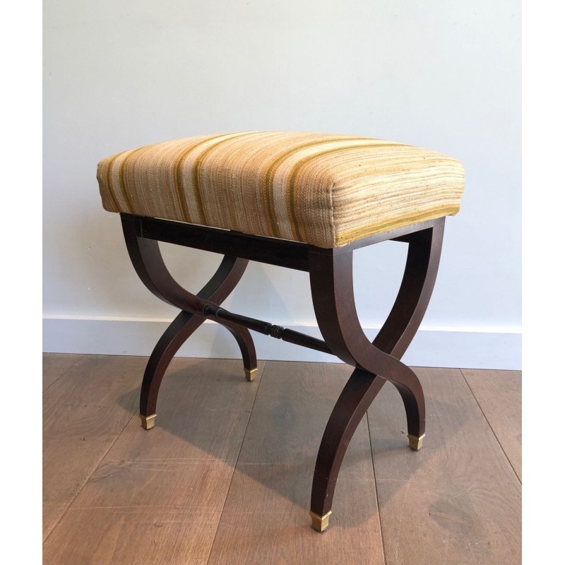 Tabouret Néoclassique Acajou, Travail Français, 1950 | Maison BARROIS