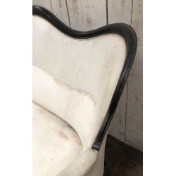 Napoleon III Ebonized Wood Sofa, To Reupholster | Maison BARROIS