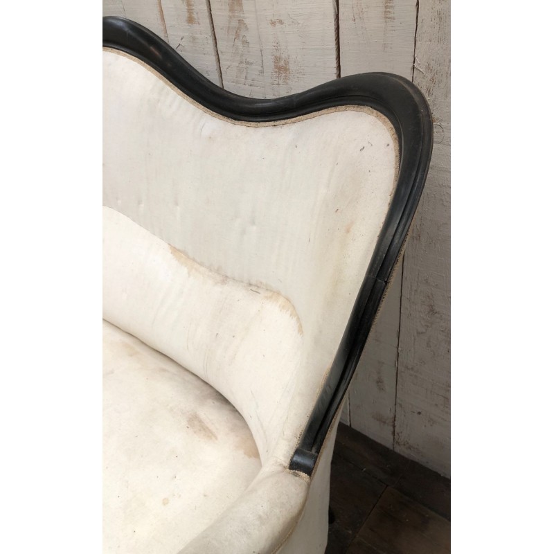 Napoleon III Ebonized Wood Sofa, To Reupholster | Maison BARROIS