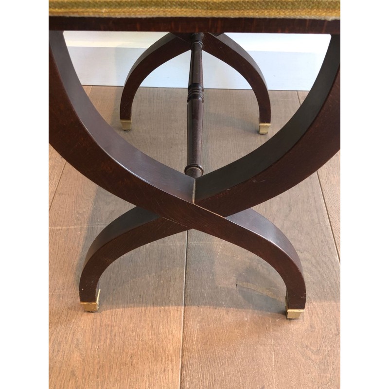 Neoclassical Mahogany Stool, French Work, circa 1950 | Maison BARROIS