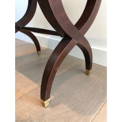 Tabouret Néoclassique Acajou, Travail Français, 1950 | Maison BARROIS