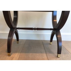 Neoclassical Mahogany Stool, French Work, circa 1950 | Maison BARROIS