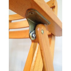 Fauteuils Pliants Bois Vernis Clairitex, France, vers 1970 | Maison BARROIS