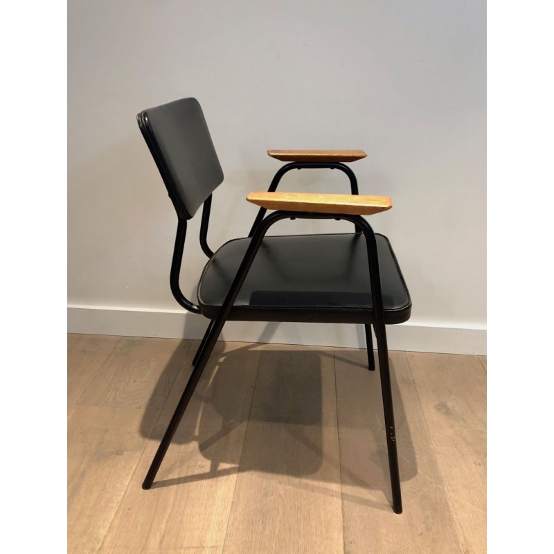 Fauteuils Modèle M Pierre Guariche, Laqués Noirs, 1950 | Maison BARROIS