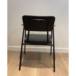 Pierre Guariche Model M Armchairs, Black Lacquer, circa 1950 | Maison BARROIS