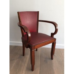 Rare Set of 8 Art Deco Mahogany Armchairs, French Work, circa 1930 | Maison BARROIS