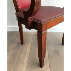 Rare Set of 8 Art Deco Mahogany Armchairs, French Work, circa 1930 | Maison BARROIS