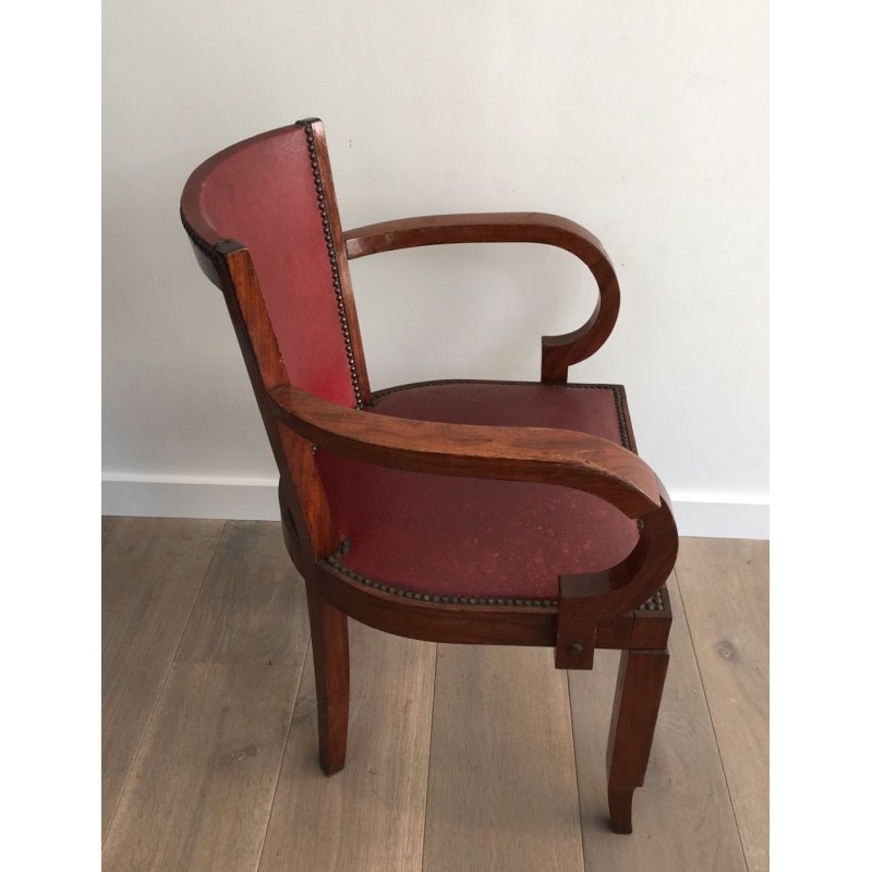 Rare Suite 8 Fauteuils Art Déco Acajou, Travail Français, 1930 | Maison BARROIS