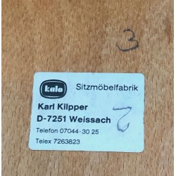 6 Chaises Empilables Sapin par Karl Klipper, vers 1970 | Maison BARROIS