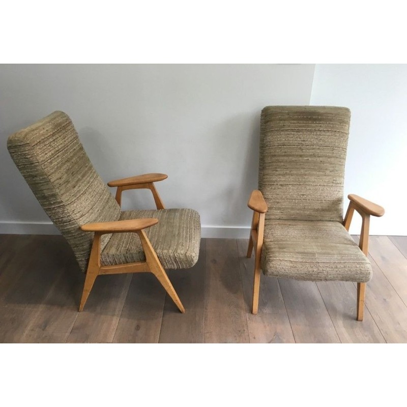 Paire de Fauteuils Vintage, Travail Français | Maison BARROIS