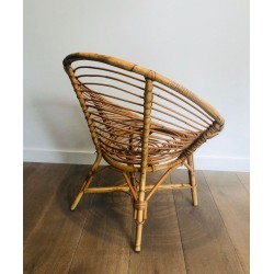 Paire de Fauteuils Rotin, Travail Français, vers 1970 | Maison BARROIS