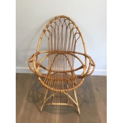 Paire de Fauteuils Rotin, Travail Français, 1970 | Maison BARROIS