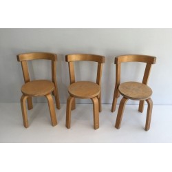 Set of 3 Mid-Century Children’s Design Chairs, circa 1970 | Maison BARROIS