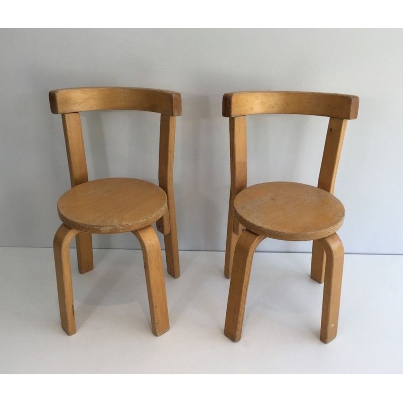 Set of 3 Mid-Century Children’s Design Chairs, circa 1970 | Maison BARROIS