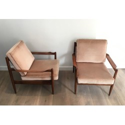Pair of Scandinavian Modernist Armchairs, Marked, circa 1970 | Maison BARROIS