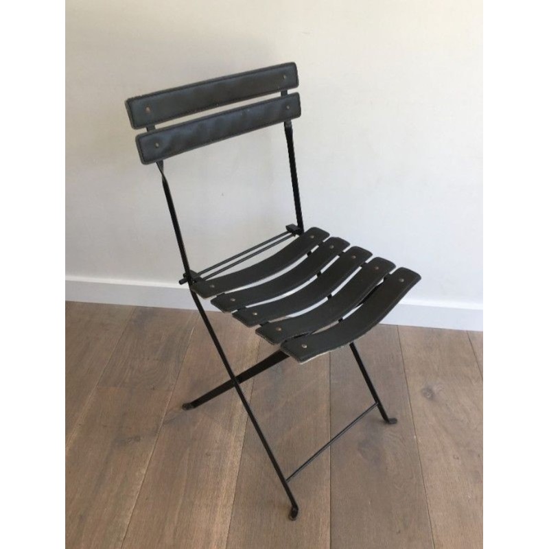 Paire de Chaises en Cuir, Milieu du Siècle, vers 1950 | Maison BARROIS