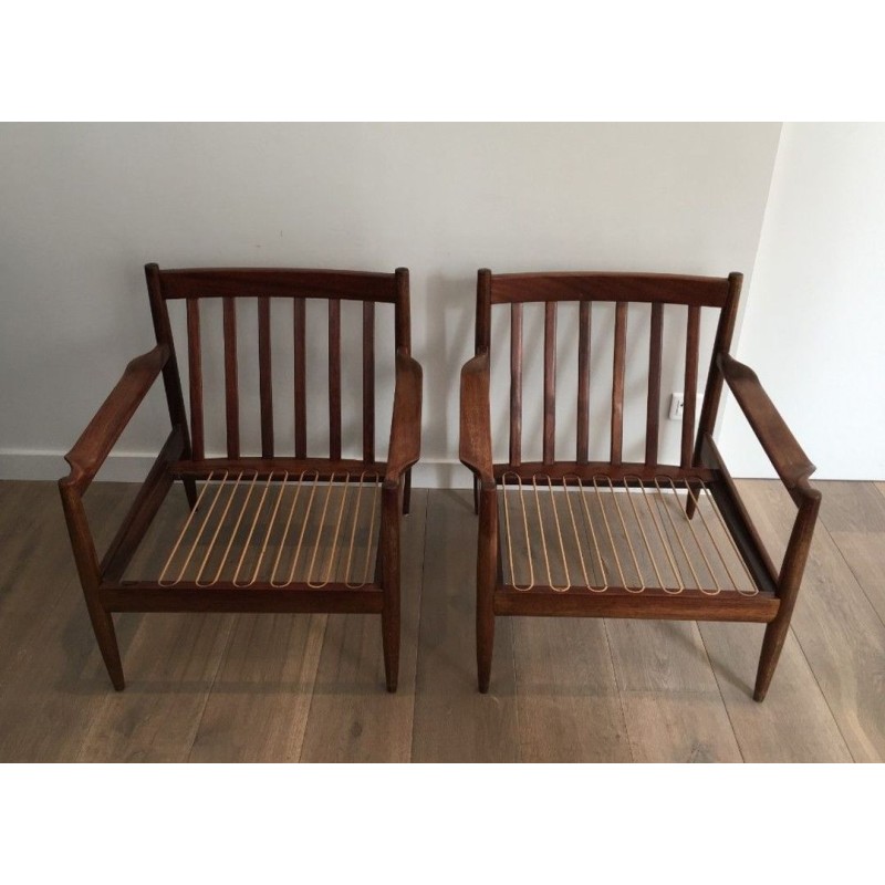 Paire de Fauteuils en Bois 