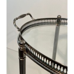 Table Roulante Laiton Argenté, Maison Jansen, vers 1940 | Maison BARROIS